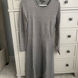 Banana Republic Heather Gray Long Sleeve Dress